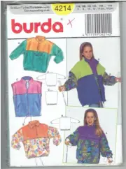 Burda Sewing Pattern 4214 Kid/Teen Sweatshirt Fleece Uncut NEW Sz 6-16 / 116-176