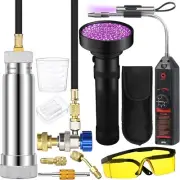 AC Leak Detector Kit, R1234yf R134a R410a AC Oil UV Dye Injector Kit Refrigerant