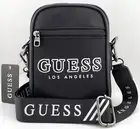GUESS LOGO MINI CROSSBODY SHOULDER BAG HANDBAG Black Nylon • AUTHENTIC New BNWT