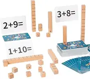 Counting Cubes, Odorless Skin-Friendly Wood Math Manipulatives Educational Toy, Education Supplies, Board Games for Friends, Family, Develop Hand-Eye Coordination