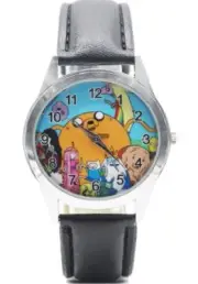 Adventure Time TV Series Characters Genuine Leather Band Wrist Watch