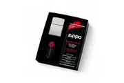 Zippo Satin Chrome Lighter with 125ml Fluids and Flints - Gift Set