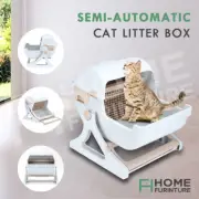 Petscene Cat Toilet Cat Furniture Automatic Semi Cat Litter Box Pet Kitty Tray