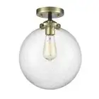 Innovations XL Beacon 12" Semi, Amber/BK Brass/Seed Globe - 284-1C-BAB-G204-10