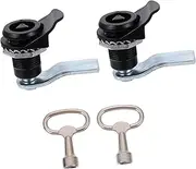 ETHZZLE 2 Sets Extended Cylinder Locks Retractable Cam Locks for Cabinets (ms711 Black)