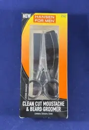 Hansen For Men ~ Clean Cut Moustache & Beard Groomer - Scissors,Comb