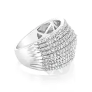 Luminesce Lab Grown 1 Carat Cluster Ring in Sterling Silver, M