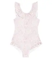[Louise Misha] Louise Misha Andrea ruffled floral swimsuit Y 3 purple