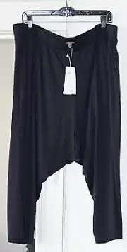 NEW Eileen Fisher "Slouchy Cropped Pant in Tencel Jersey", INK - 2X Plus - $158