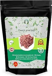 French Pink Clay Powder, 200 Gm, Montmorillonite Pink Clay, Mild Hydrating Clay, Suitable for Sensitive, Matured & Acne-Prone Skin, Face Mask