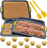 Silicone Loaf Pan Set With 3 Pack Of Bread Pan, Nonstick And Heat-resistant Loaf