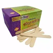 Chenille Kraft Natural Wood Craft Sticks, Jumbo Size, 6 x 3/4, Wood, Natural