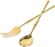 FIXOSHEE 304 Grade Stainless Steel Cutlery 2pc Fork Spoon Western Style Dishwasher Safe Ideal for Buffet