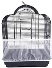 Universal Bird Cage Seed Catcher Seeds Guard Parrot Mesh Net Cover Stretchy S...
