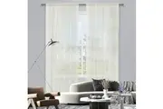 Curtain Wonderland Blizzard Sheer Rod Pocket Curtain 213cm or 221cm Drop White - Single
