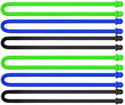 6 Pcs Silicone Twist Ties 12 Inch Bendable Cable Straps Organizer for Bundling