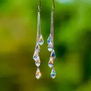 Fashion Waterdrop Tassel Crystal Ear Earrings Hook Drop Dangle Women Jewellery