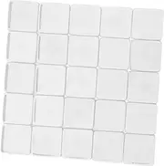HEALSOPTHY 24pcs Transparent Acrylic Dice Custom Dice for DIY Game Props Lightweight and Portable Blank Dices for Creative Fun for Parties and Classroom Activities