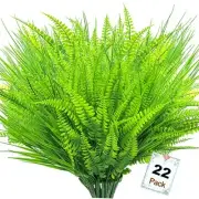 22 Bundles Artificial Plants Outdoor, Fake Plants UV Resistant Artificial