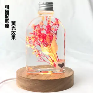 玻璃瓶漂浮植物 浮油花 浮游花 黑色禮盒 乾燥花 永生花 植物 標本【RC4135】《Jami》