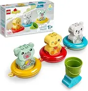 LEGO DUPLO My First Bath Time Fun: Floating Animal Train 10965 Building Toy Easy-to-Clean Bath Playset with a Hippo, Polar Bear and Duck Playful Learning Set for Preschoolers Aged 18 Months and up