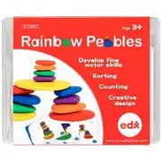 EDX Education Rainbow Pebble Activity Set in Container