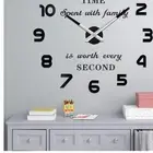 Frameless Big Wall Clock with Easy Installation - Perfect Living Room Accent