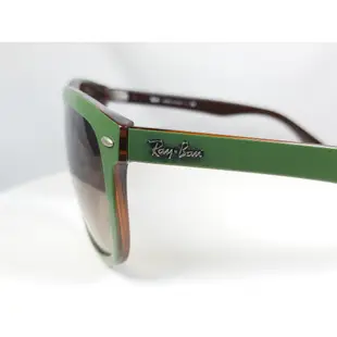 『逢甲眼鏡』Ray Ban雷朋 全新正品 太陽眼鏡 軍綠色方框  漸層棕鏡面 【RB4147-6137/13】