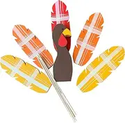 Turkey Planter Decor - Turkey Planter Sticks | Turkey Decorative Flowerpot Stake Fall Cute Garden Decor for Patio & Flower Pot