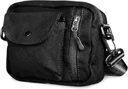 [TINEASUR] Men's Canvas Shoulder Bag with Adjustable Straps Travel Backpack for Hiking School Casual