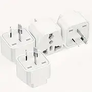 Generic 4-Pack Universal Travel Adapter Set for Australia: US, UK, EU, India to AU
