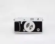 Camera Enamel Pin - Lapel Pin - Photographer Gift - Silver