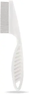 Long Handle Metal Hair Nit Comb Remove Head Nits White Nit Comb For Pets Kids And Adults 14cm (1 Piece Small)