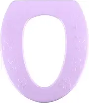 GLBMLMTHZP Soft Warmer Mat Bathroom Toilet Seat Cover Closestool Washable Bathroom Accessories Thickened O-Type in Winter Toilet Seat Cover(Flowers Pink)