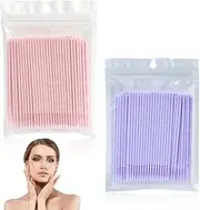 UEAVOID Pack of 100 Head Bendable Ultra Fine Microbrush Micro Brushes Cleaning Sticks for Mini Brush Eyelash Extension Accessories for Makeup and Cleaning