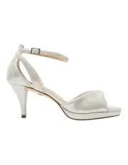 [NINA] Briza Sandals in Silver Shimmer Suedette