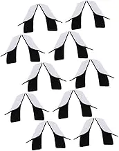 ABOOFAN 20pcs Double Sided Hook and Loop Tape Heavy Duty Adhesive Strips for Crafts High Temperature Resistant Nylon Interlocking Fasteners Self Adhesive Corners