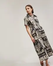 Jasmine Printed Shirt Dress