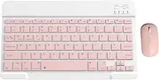 Wireless Keyboard Mouse Combo, Compact Full Size Wireless Keyboard and Mouse Set, Ultra-Thin Sleek Design for Android Windows PC Tablet/1832 (Color : Pink)
