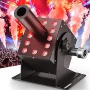 Fog Machine, 12 LED Lights Stage Machine Color Air Column Machine, 8-10M Spraying Distance Smoke Machines, Cryo Jet Machine Cold Fog Cannon,Control 90°Angle Adjustment for Stage, Party, Wedding