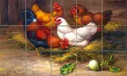 Mural Ceramic Rooster Countryside Backsplash Tile #140