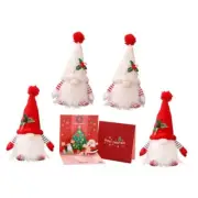 Christmas Dwarf Statue, Santa Claus with LED Lights, with Christmas Red Joy