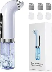 Facial Lift,Face Cleaner Micro Small Bubble Water Cycle Acne Pimple Pore Vacuum Blackhead Remover, Beauty Instrument, Rechargeable Facial Cleanser with 6 Attachments, 20cm Length, Skin Lift. Black head, Multipurpose use. Skin cleaner.