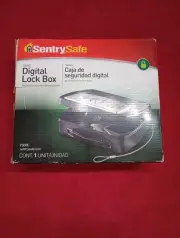 Sentry Safe Small Digital Keypad Lock Box P008E BLACK With 2 Keys NEW