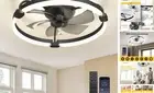 20'' Low Profile Ceiling Fans with Lights and Remote, Fandelier Ceiling Fan