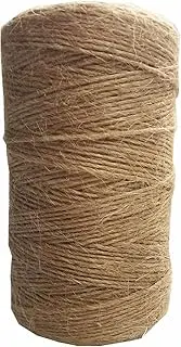Jute Twine 1mm 656 Feet,Natural Jute Rope,Jute String for Decoration Garden Floristry,DIY Arts Bundling Crafts,Gift Wrapping,Weaving,Photo Wall，Brown