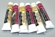 Grumbacher Artists Watercolor .25 oz Tube Lot - Naples Yellow & Alizarin Crimson
