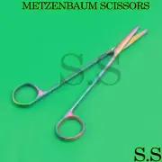 Multi Titanium Color Rainbow Metzenbaum Scissors 7" Straight Stainless Steel
