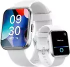 Fitpolo Smart Watch for Men/Women, 1.8'' Alexa Built-in Fitness Tracker White
