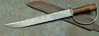 Custom Made Hand Forged Damascus Steel D Guard Bowie Knife
